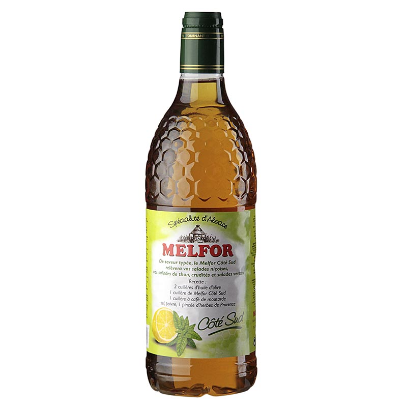 Eddike-krydderi, med honning, urter, basilikum og citron, 3,8 % syre, Melfor, 1 l