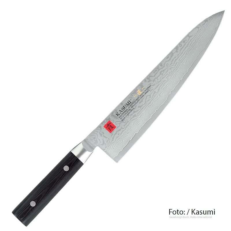 Kasumi MP-12 Masterpiece damaskus kokkekniv, 24 cm, 1 stk