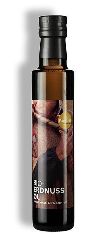 Jordnøddeolie, koldpresset, Fandler, økologisk, 250 ml