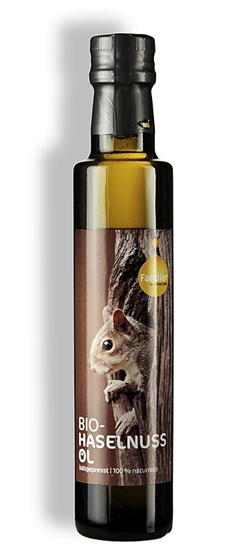 Hasselnøddeolie, koldpresset, Fandler, økologisk, 250 ml