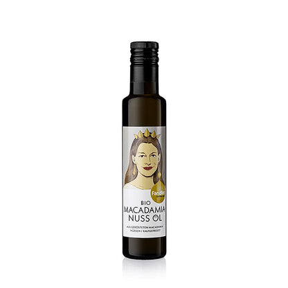 Macadamianøddeolie, koldpresset, Fandler, økologisk, 250 ml