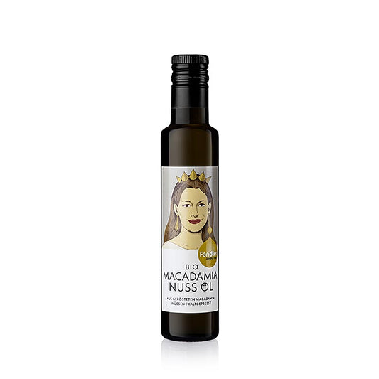 Macadamianøddeolie, koldpresset, Fandler, økologisk, 250 ml