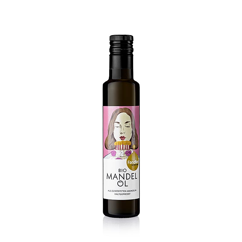 Mandelolie, af ristede mandler, koldpresset, Fandler, økologisk, 250 ml
