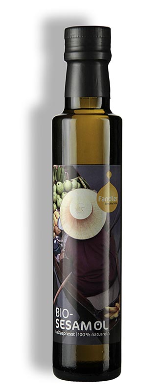 Sesamolie, koldpresset, Fandler, økologisk, 250 ml