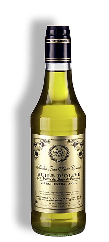 Jomfruolivenolie, Fruité Noir, mild-sødlig, Baux de Provence, g.U., Cornille, 500 ml