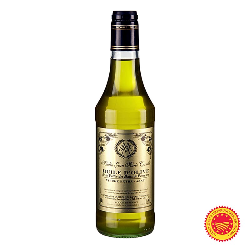 Jomfruolivenolie, Fruité Noir, mild-sødlig, Baux de Provence, g.U., Cornille, 500 ml
