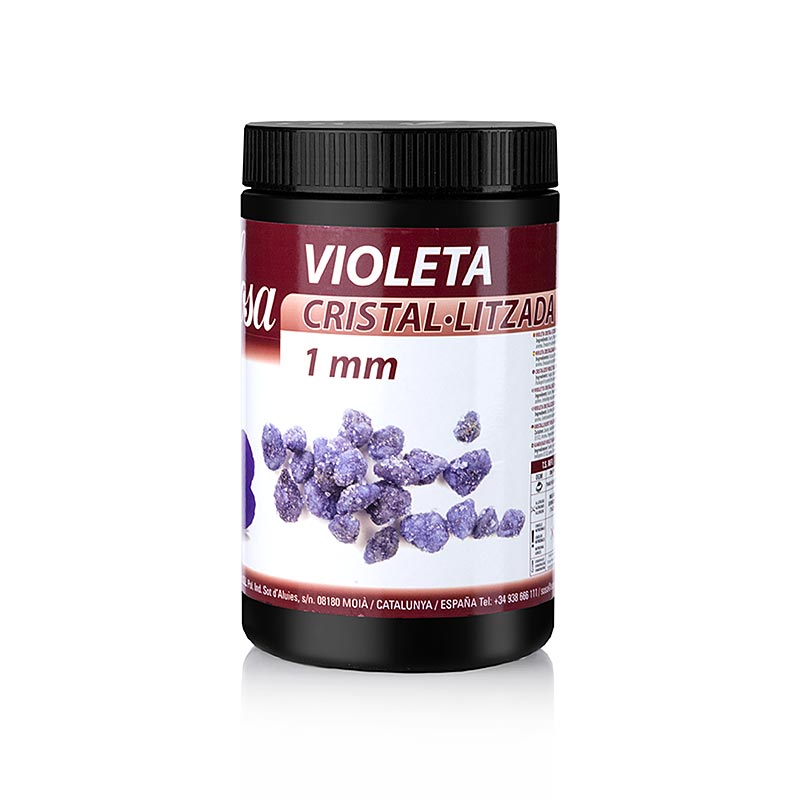 Sosa Krystalliserede stykker af violblomster, violette, 1 mm stykker, 500 g