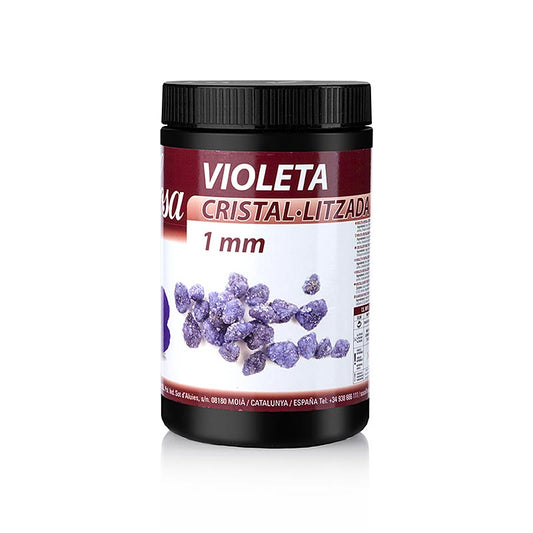 Sosa Krystalliserede stykker af violblomster, violette, 1 mm stykker, 500 g