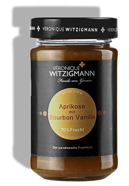 Abrikos med Bourbon-vanilje - frugtpålæg, 225 g