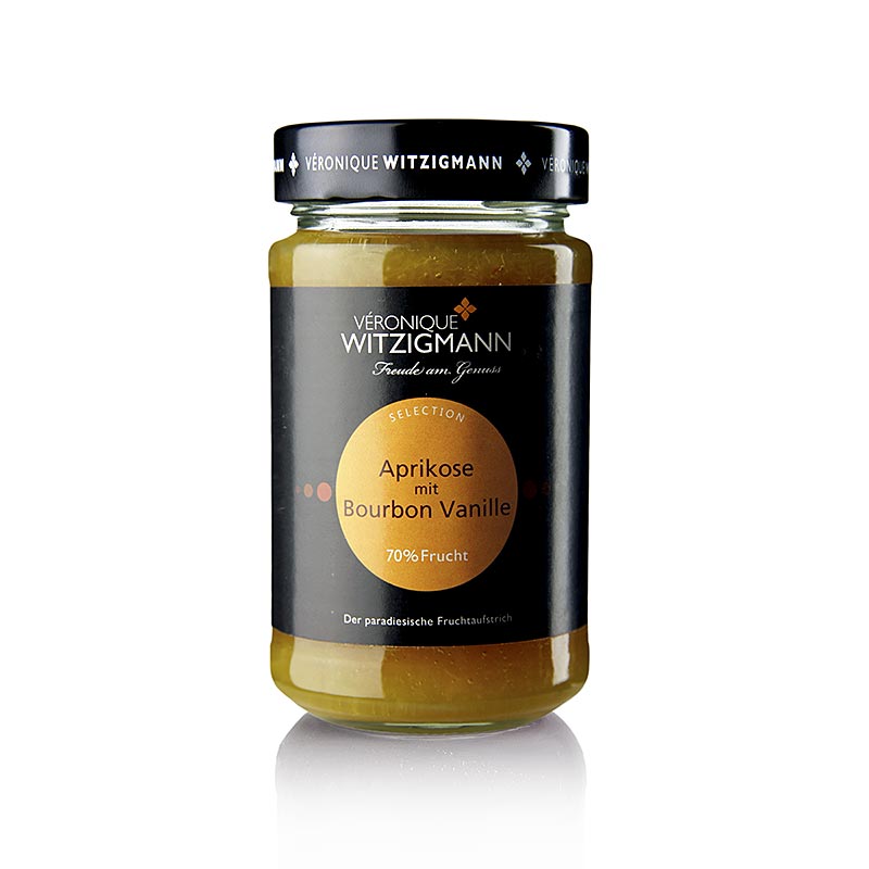 Abrikos med Bourbon-vanilje - frugtpålæg, 225 g