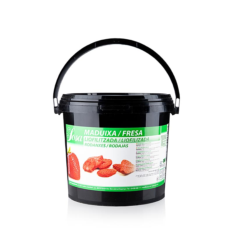 Sosa frysetørrede jordbær, i skiver (39468), 250 g