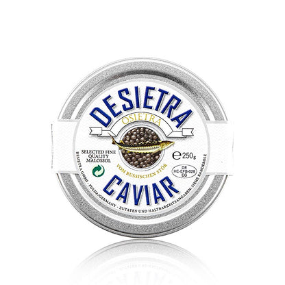 Desietra Osietra kaviar (Acipenser gueldenstaedtii), akvakultur Tyskland, 250 g