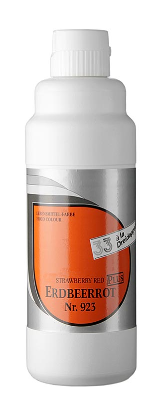 Fødevarefarve flydende plus, jordbærrød, 923, Dreidoppel, 1 kg