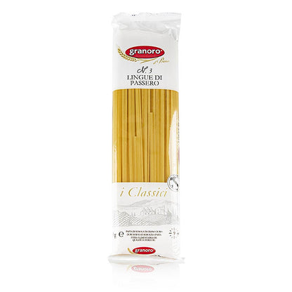 Granoro Lingue di Passero, båndnudler, 3 mm, nr. 3, 12 kg, 24 x 500 g