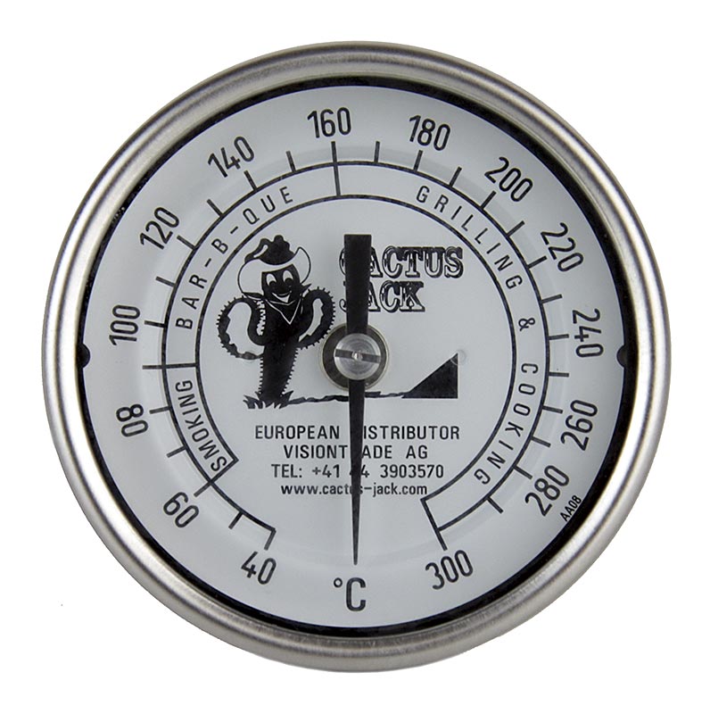 Tilbehør - Termometer, med skruetråd, rustfrit stål, til alle Smoker-modeller, 1 St