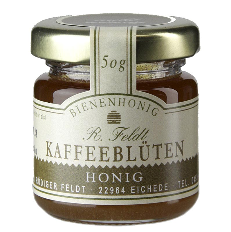 Kaffeblomst-honning, mørk, cremet, mild og finaromatisk, portionsglas, 50 g