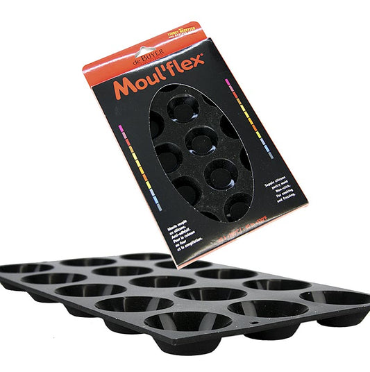 deBUYER bageform Moul´flex, 15 mini-tarteletter, rund ø 45 mm, 10 mm høj, 17,5 x