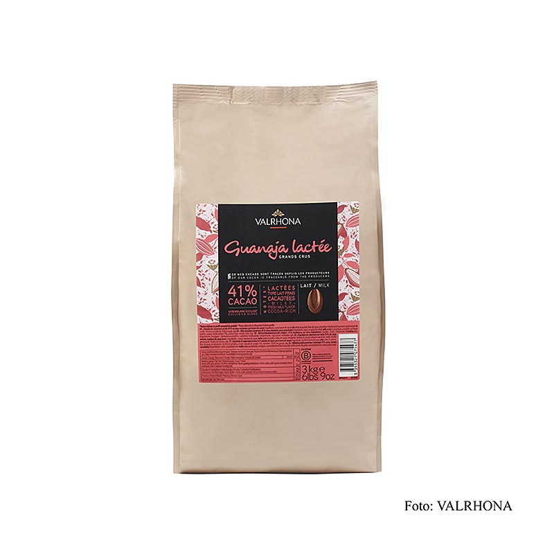 Valrhona Guanaja Lactée "Grand Cru", mælkechokolade, callets, 41 % kakao, 3 kg