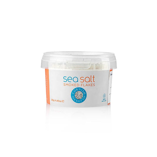Cornish Sea Salt, røget havsaltflager fra Cornwall/England, 125 g