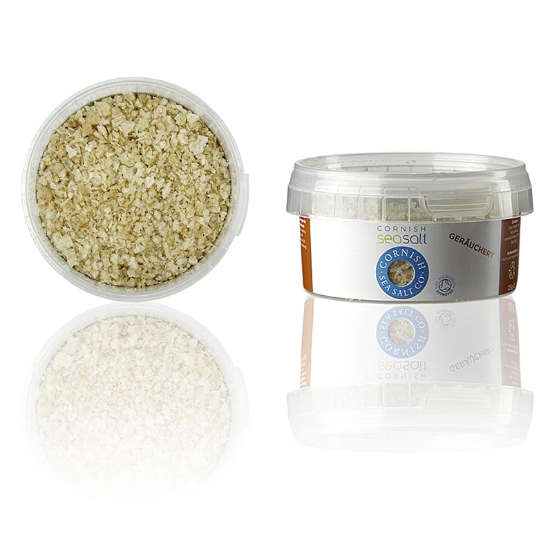 Cornish Sea Salt, røget havsaltflager fra Cornwall/England, 125 g