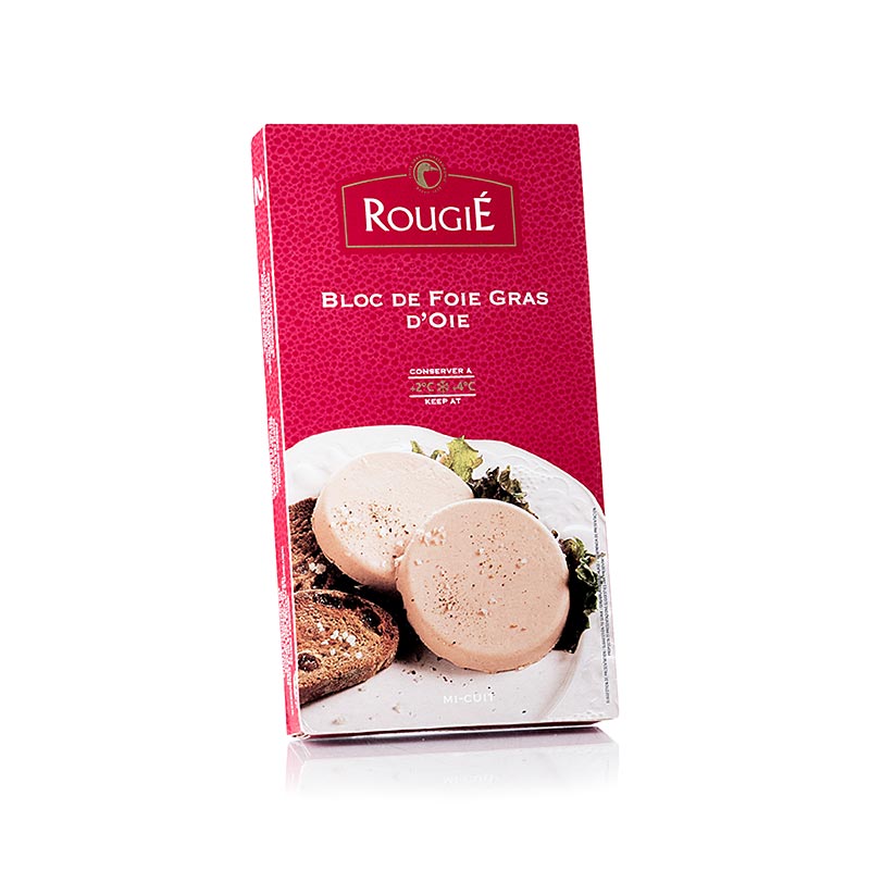 Gåseleverblok, 2 skiver à ca. 40 g, Rougié, 80 g