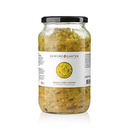 Gewürzgarten ananas-karry-chutney, med mandler, hyldeblomst og citrongræs, 900 m