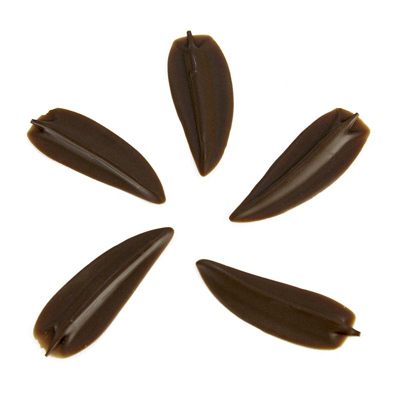 Dekorationsplade "Elegance" - bladform, mælkechokolade, 245 g, 160 stk