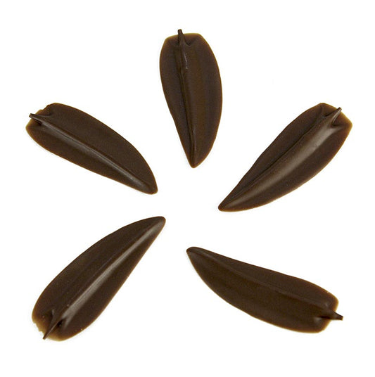 Dekorationsplade "Elegance" - bladform, mælkechokolade, 245 g, 160 stk