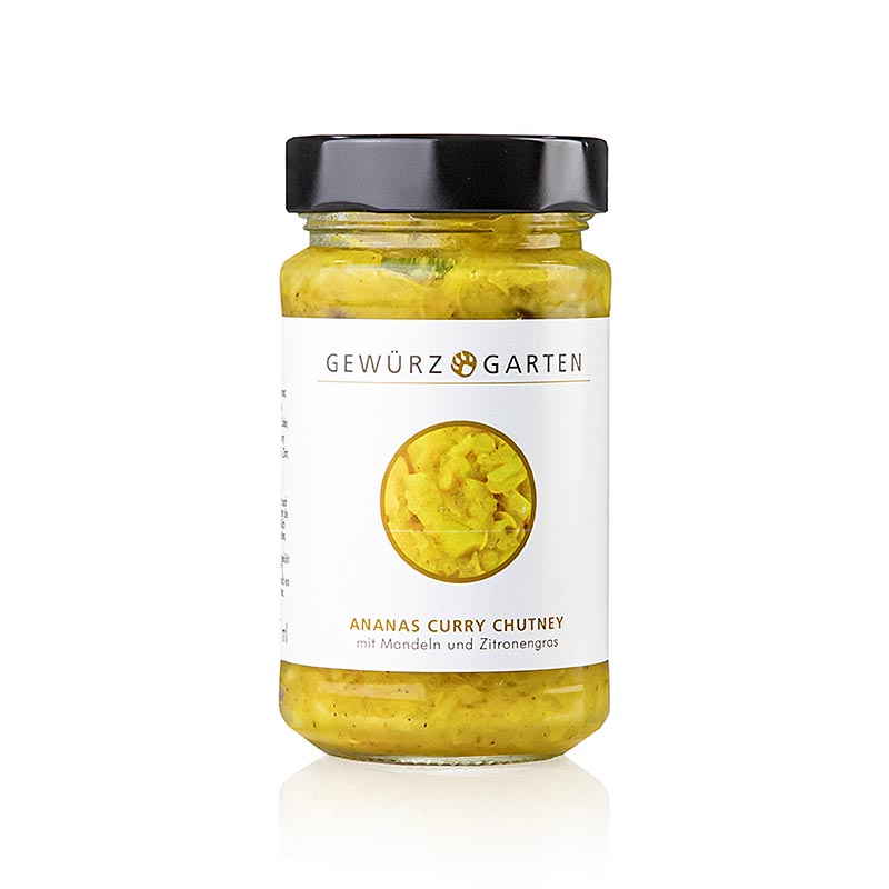 Gewürzgarten Ananas-karry-chutney, med mandler, hyldeblomst og citrongræs, 225 m