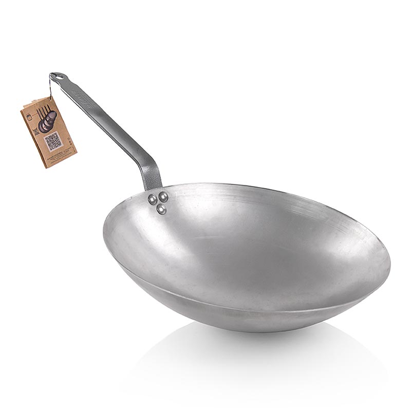 deBUYER "Carbone Plus" induktionswok, stål, ø 35,5 cm, 9 cm høj, 1 stk