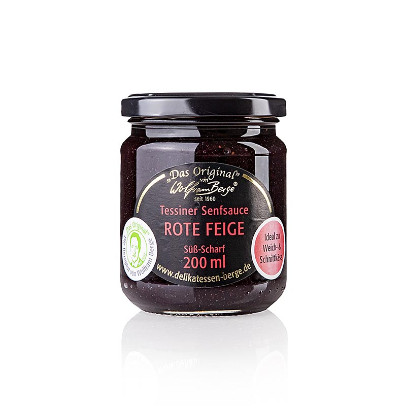 Original Tessiner rød figen-sennepsauce, Wolfram Berge, 200 ml
