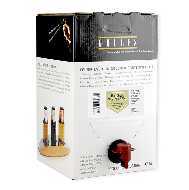 Gölles balsamico-vineddike, Trockenbeerenauslese, 6 % syre, 5 l