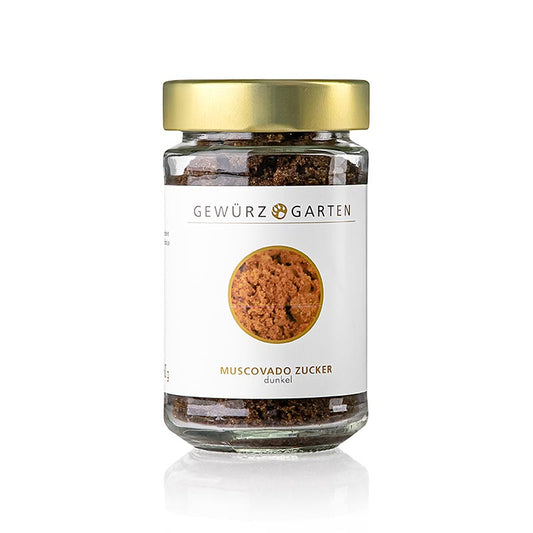 Gewürzgarten Muscovado-sukker, rå rørsukker med karamel- og maltnoter, 160 g
