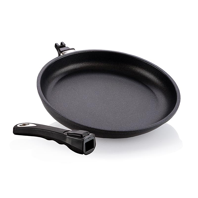AMT Gastroguss, stegepande, ø 24 cm, 4 cm høj, med aftageligt håndtag, 1 stk