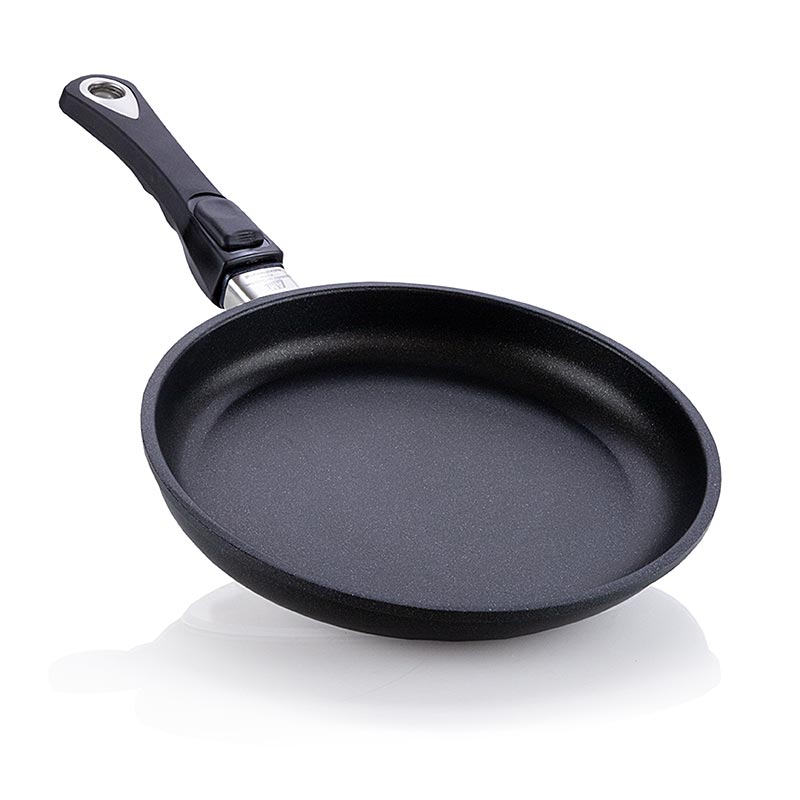 AMT Gastroguss, stegepande, ø 24 cm, 4 cm høj, med aftageligt håndtag, 1 stk