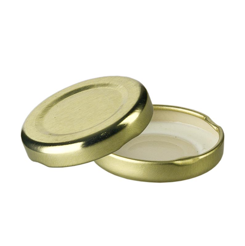 Låg, guld, til sekskantet glas, 43 mm, 45,47,53 ml, 1 stk