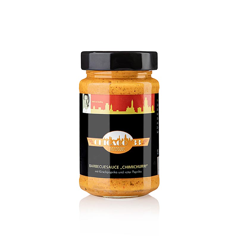 CHICAGO ´33 Chimichurri, rød, BBQ-sauce med kirsebærpaprika & rød paprika, 225 m