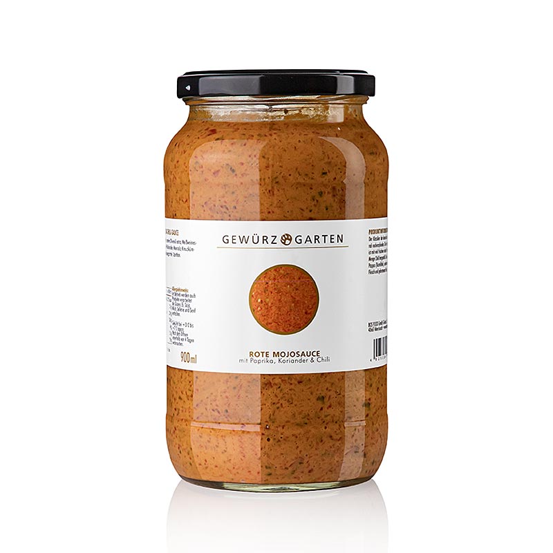 Gewürzgarten Rød Mojosauce, med paprika, chili og koriander, 900 ml