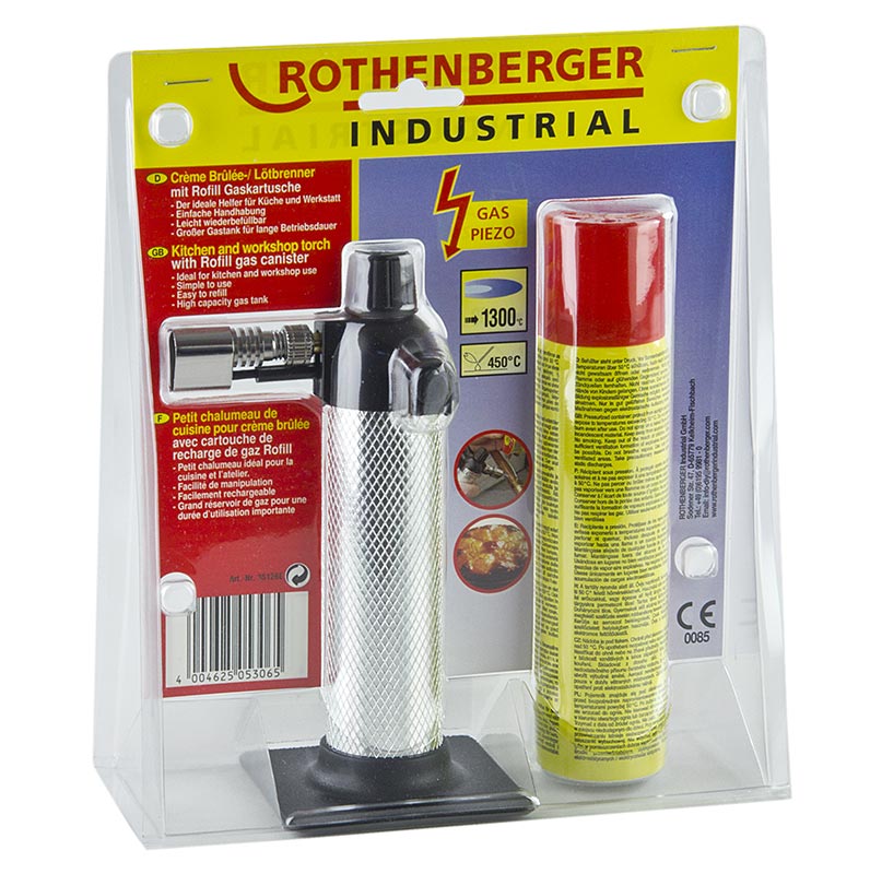 Gasbrænder mini, til lightergas, inkl. patron, 1 stk.