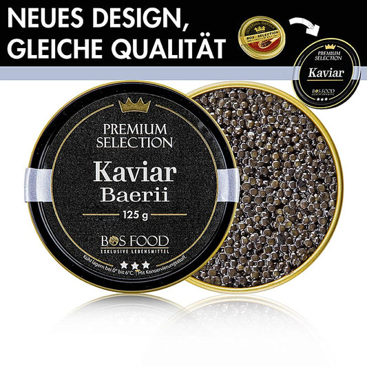 Selection Kaviar vom sibirischen Stör (Acipenser baerii), Aquakultur China, 125 g