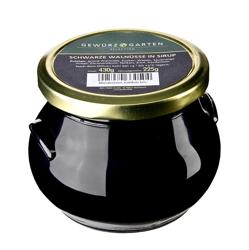 Gewürzgarten sorte valnødder, hele, i sirup, 430 g