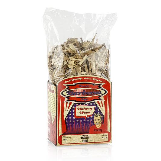 Grill BBQ - røgechips af hickorytræ, 1 kg