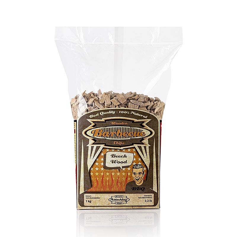 Grill BBQ - Røgflis af bøgetræ (Beech), 1 kg