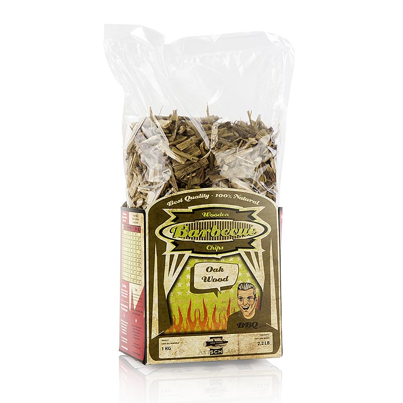 Grill BBQ - Røgflis af egetræ (Oak), 1 kg