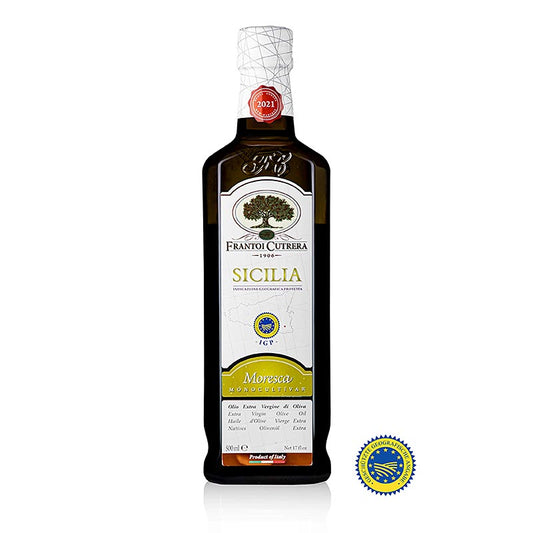 Ekstra jomfruolivenolie, Frantoi Cutrera IGP/g.g.A, 100 % Moresca, 500 ml