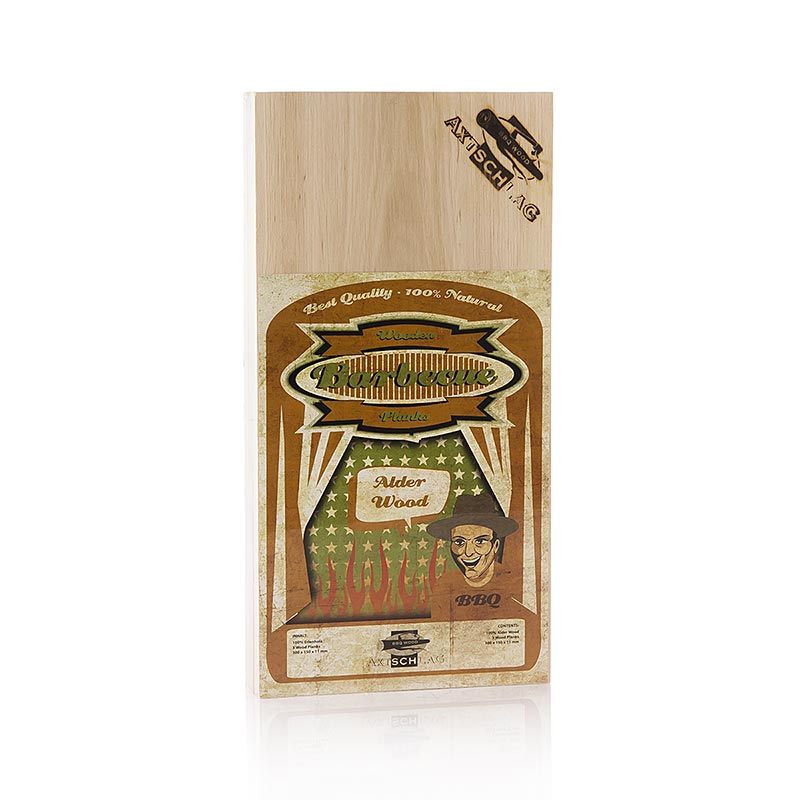 Grill BBQ - Wood Planks grillbrædder, el (Alder), 15x30x1,1 cm, 3 stk