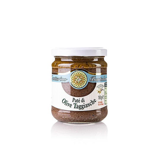 Olivenpasta – tapenade, sort, af Taggiasca-oliven, Venturino, 180 g