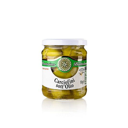 Syltede artiskokker – Carciofini sott'olio, i olivenolie, Venturino, 180 g