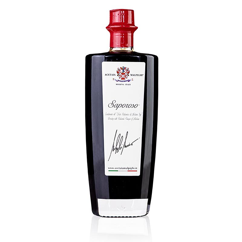 Balsamico-krydderi "Saporoso", 6 år, eg- og akacietræsfad, Malpighi, 500 ml