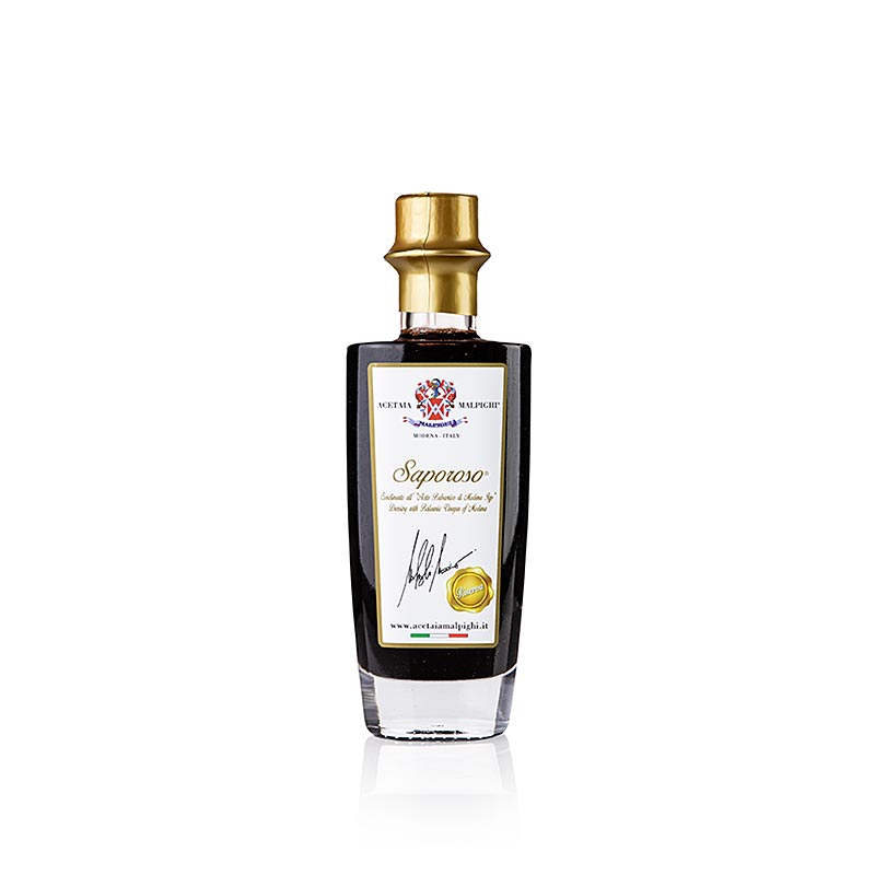 Balsamico Condiment "Saporoso Riserva", 8 år, eg- og akacietræ, Malpighi, 100 ml